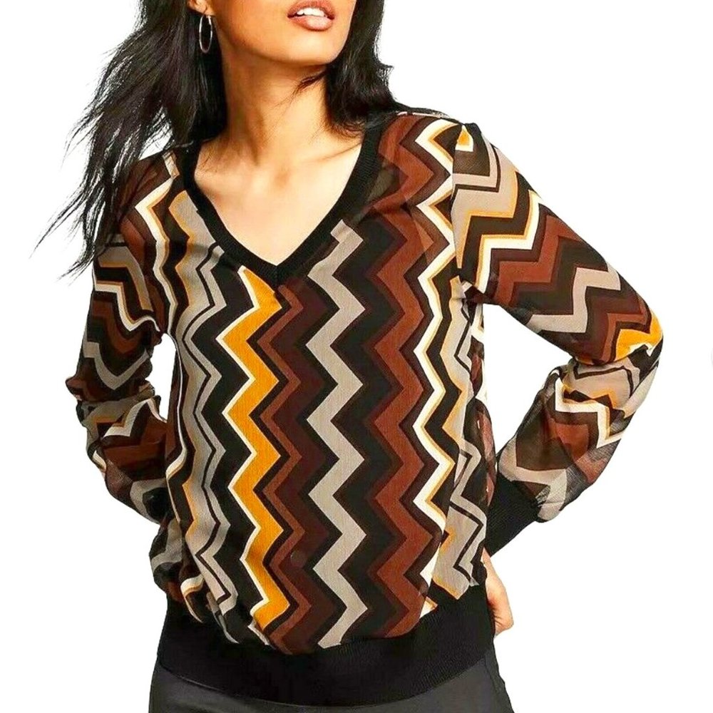 Chiffon zig zag missoni for Target top